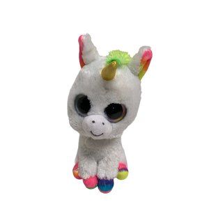 Ty Beanie Boos Pixy 6 in Tall Stuffed Animal Plush Toy Rainbow Mane Tail Paws Un